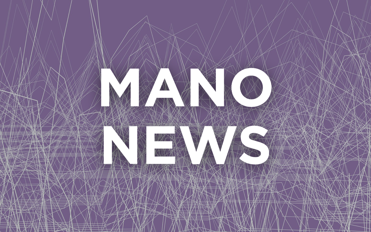 Thin gray lines against a purple background, with MANO NEWS title.
